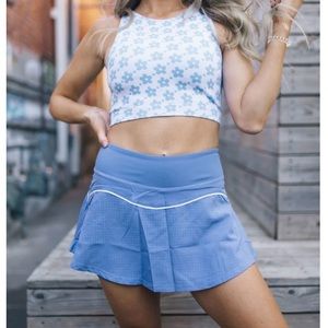 MONO B Baseline Skort Blue M Medium Women Athletic